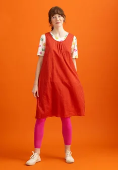 Kleid aus Baumwolle/Modal/Viskose-Gewebe - kupfer