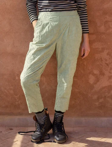 “Kinari” woven pants in organic cotton - light warm grey
