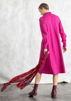 Jersey dress in organic cotton - cerise