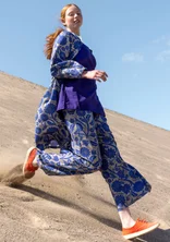 “Moonlight” woven viscose/linen trousers - lupin