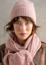 Beanie in an alpaca blend - pink lupin