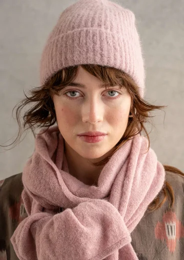 Hat in alpaca blend - pink lupin