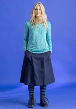 Woven organic cotton twill skirt - dark indigo