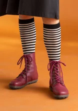 Nappa boots - purple red