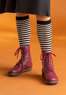 Nappa boots - purple red