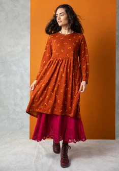 “Amandine” organic cotton/modal jersey dress - rust