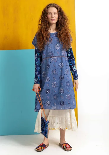 Robe "Mallika" en coton biologique - bleu ciel