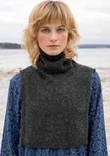 Turtleneck dickey in recycled wool - dark ash grey melange