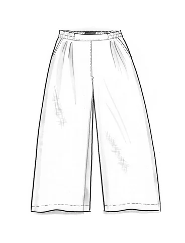 Vevd bukse «Alva» i lin - indigoblå