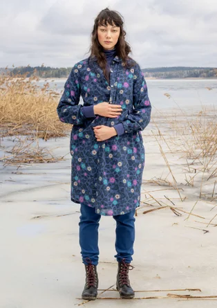 Robe "Borealis" en coton biologique tissé - indigo léger