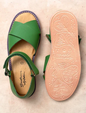Sandalen aus Nappaleder - lotusgrün