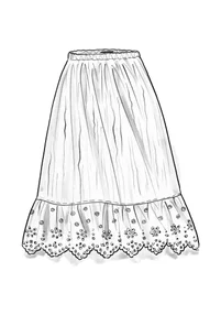 Woven organic cotton underskirt - pomegranate