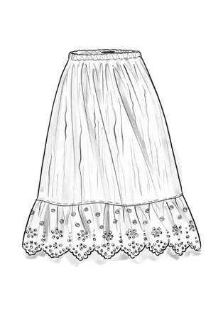 Woven organic cotton underskirt - pomegranate