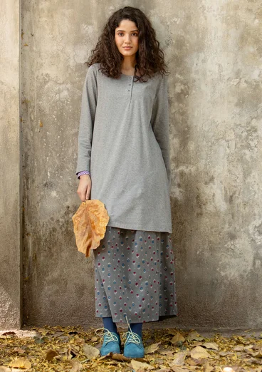 “Tristan” woven skirt in organic cotton - graphite