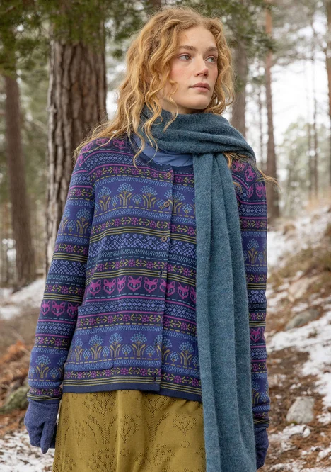 “Canwood” organic/recycled cotton cardigan - violet