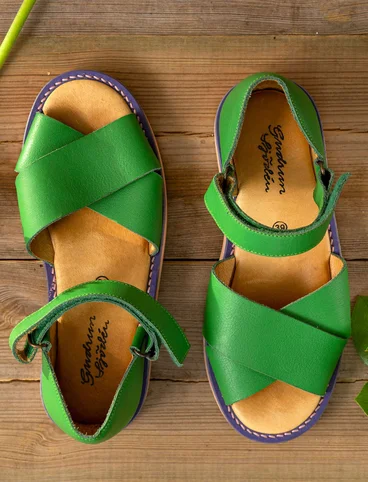 Sandales en cuir nappa - vert lotus