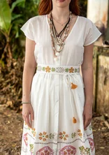 “Cross” belt in organic cotton - light ecru