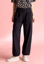 Pantalon en jersey de coton biologique/élasthanne - noir