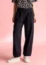 Organic cotton/elastane jersey trousers (black L)