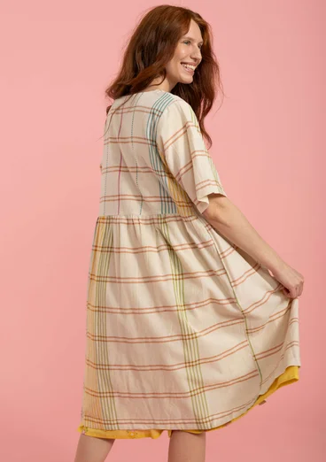 “Fields” woven cotton dress - ecru