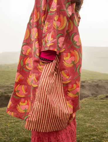 Robe "Gulab" en coton biologique tissé - figue