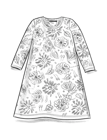 Tricot jurk "Wind" van modal - moerbei