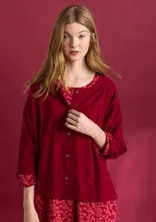 “Hedda” woven organic cotton blouse - pomegranate