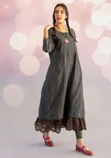 “Melody” woven organic cotton/silk dress - agave