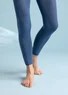 Raidalliset leggingsit kierrätettyä polyamidia (indigo/vaalea indigo S/M)