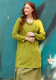 “Alora” jersey tunic in organic cotton - avocado