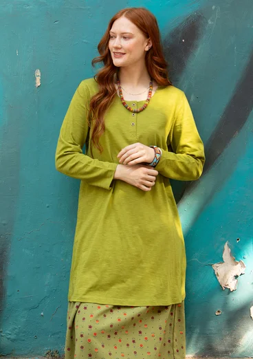 “Alora” jersey tunic in organic cotton - avocado