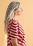 Organic cotton jersey top (lingonberry/pink marble S)