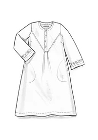 Kleid „Asta“ aus Leinengewebe - senf