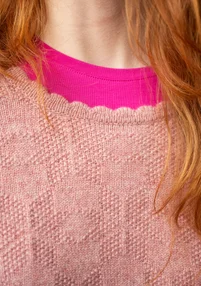 “Vega” lambswool sweater - ash pink/melange