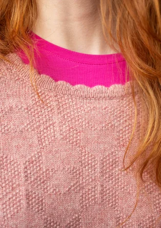 “Vega” lambswool sweater - ash pink/melange