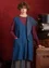 Woven dress in organic cotton (indigo S)