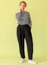 “Daisy” woven organic cotton trousers (black M)