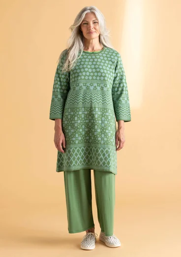 “Inez” recycled/organic cotton dress - elm green