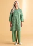 Robe ”Inez” en maille de coton biologique/recyclé (vert orme S)