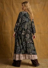 “Kiara” patterned viscose dress - black
