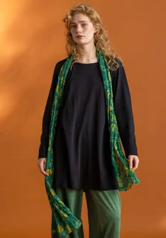 Tricot tuniek "Tyra" van biologisch katoen/modal - zwart