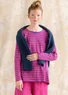 Essential striped sweater in organic cotton (hibiscus/midsummer flowers XS)