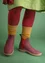 Elastic-sided boots made of nubuck (burgundy 36)