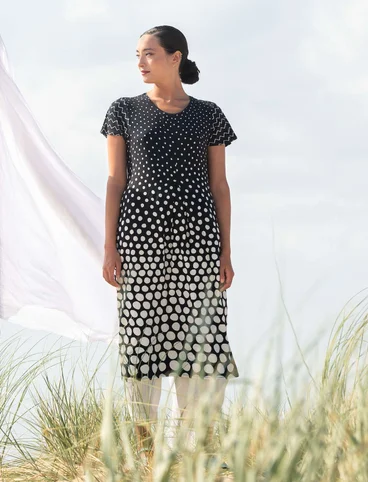 Kleid „Raster“ aus Micromodal/Elasthan - schwarz