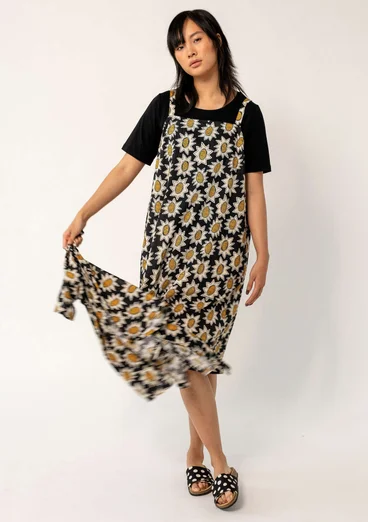 “Afrodite” woven organic cotton dress - black