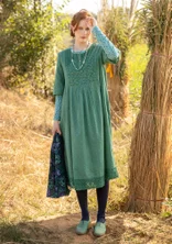 Vevd kjole «Strandfynd» i økologisk bomull - 