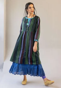 “Ketchi” woven dress in wool/cotton - black