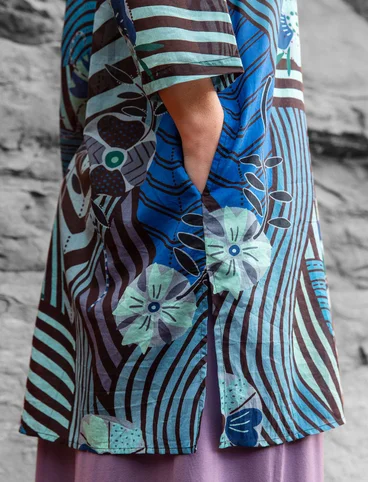 Kleid „Artistic“ aus Öko-Baumwolle - porzellanblau
