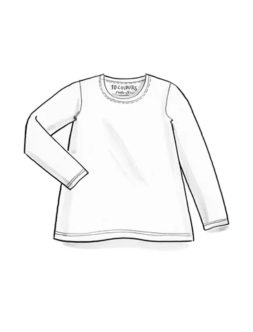 “Stella” jersey top in organic cotton/spandex - dark peony