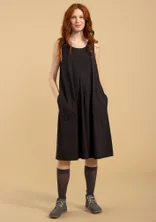 Trikåklänning i ekologisk bomull/modal - svart